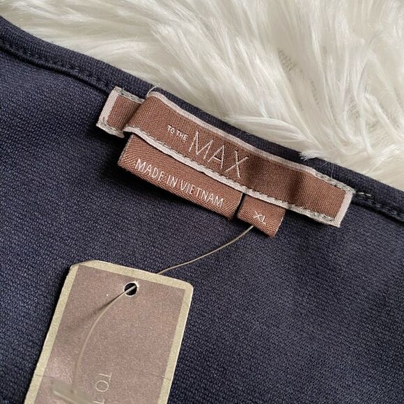 To The Max Ponte Dress Ink Blue New Pockets Womens Size XL - Picture 11 of 13